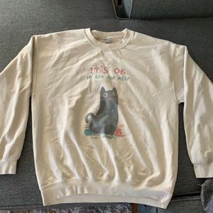 “It’s OK to ask for help” sweatshirt. Large. Men’s
